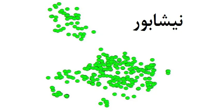 دانلود نقشه شیپ فایل کیفیت آب چاه های شهرستان نیشابور