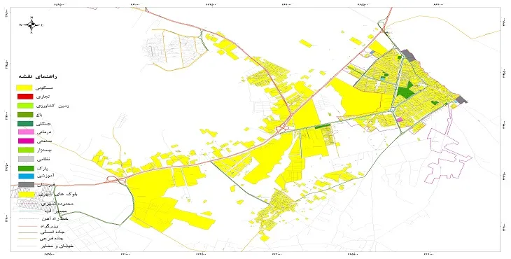 نقشه شیپ فایل (GIS) شهر زرقان 1404 + عکس با کیفیت