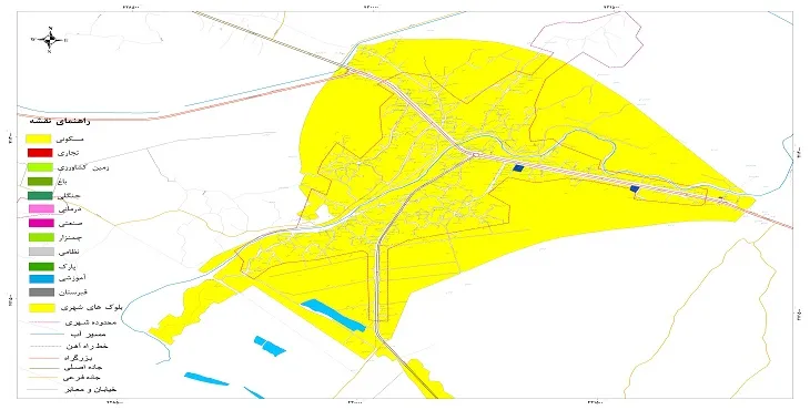 نقشه شیپ فایل (GIS) شهر شلمان 1405 + عکس با کیفیت