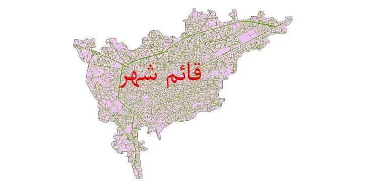 دانلود نقشه شیپ فایل شبکه معابر شهر قائمشهر