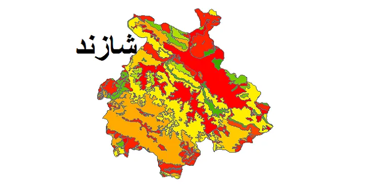 بروزترین نقشه شیپ فایل کاربری اراضی شهرستان شازند + PDF