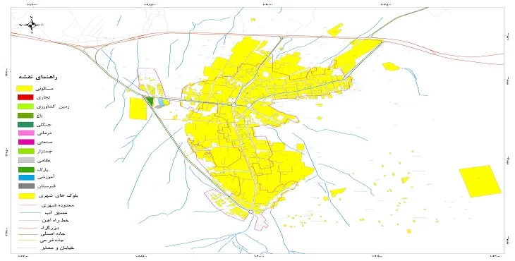نقشه شیپ فایل (GIS) شهر جوپار 1404 + عکس با کیفیت