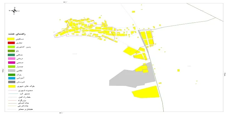 نقشه شیپ فایل (GIS) شهر برده رشه 1404 + عکس با کیفیت
