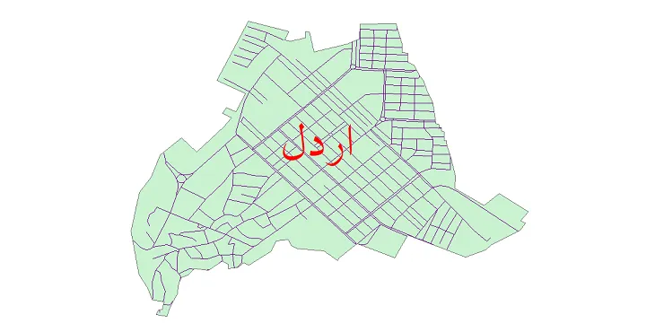 دانلود نقشه شیپ فایل شبکه معابر شهر اردل
