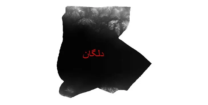 دانلود نقشه دم (DEM) شهرستان دلگان | دقت 30 متر