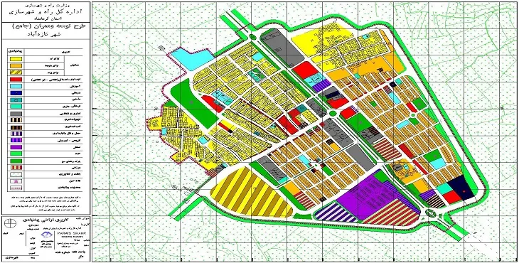 دانلود نقشه کاربری اراضی شهر تازه آباد | وضع موجود+پیشنهادی