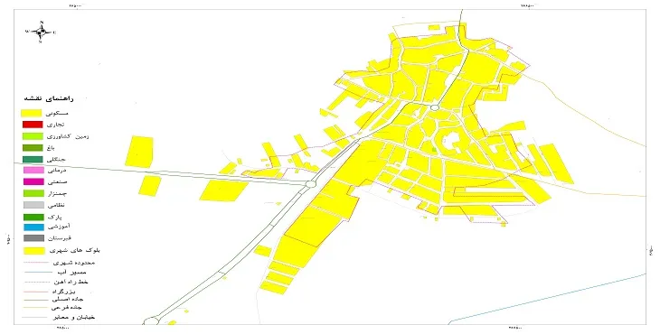 نقشه شیپ فایل (GIS) شهر ارمغانخانه 1404 + عکس با کیفیت
