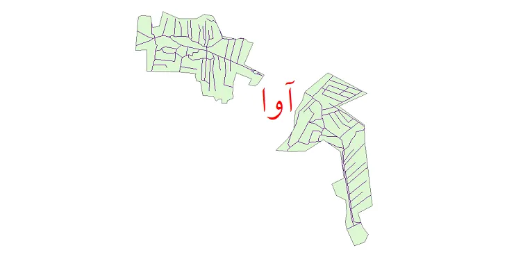 دانلود نقشه شیپ فایل شبکه معابر شهر آوا