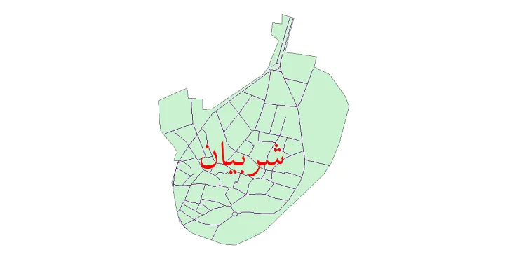 دانلود نقشه شیپ فایل شبکه معابر شهر شربیان