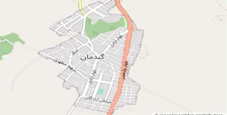 دانلود نقشه شهر گندمان + pdf با کیفیت بالا