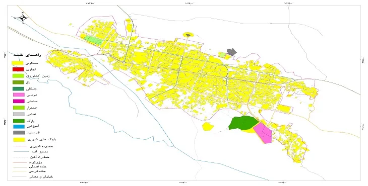 نقشه شیپ فایل (GIS) شهر رابر 1404 + عکس با کیفیت
