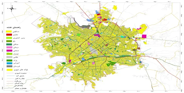 نقشه شیپ فایل (GIS) شهر ارومیه 1404 + عکس با کیفیت