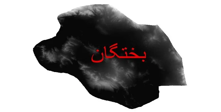 دانلود نقشه دم (DEM) شهرستان بختگان | دقت 30 متر