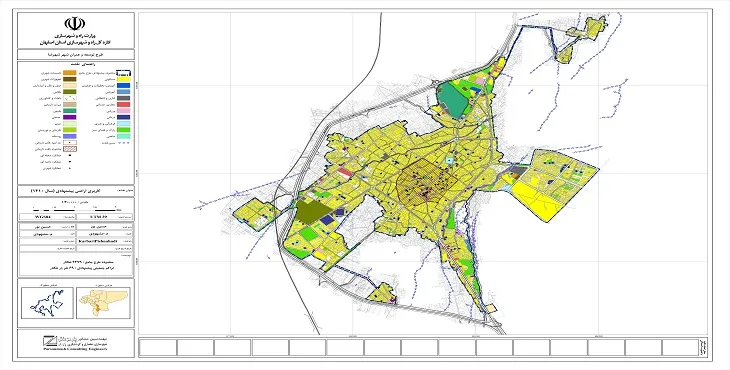 دانلود نقشه کاربری اراضی شهر شهرضا | وضع موجود+پیشنهادی