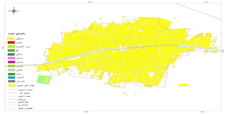 نقشه شیپ فایل (GIS) شهر لطیفی 1404 + عکس با کیفیت