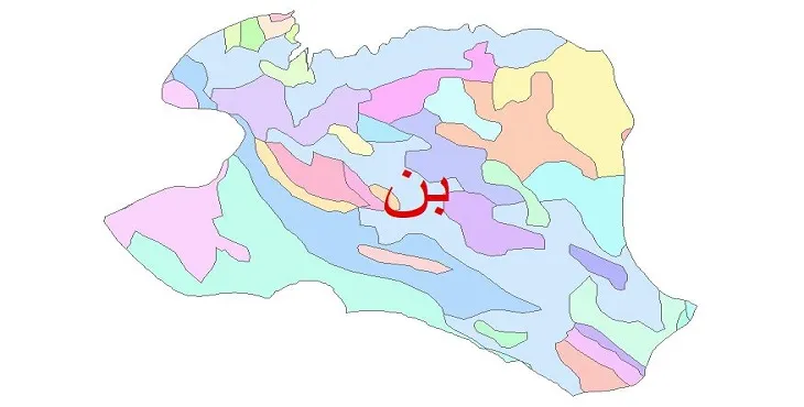 نقشه شیپ فایل (GIS) زمین‌ شناسی شهرستان بن