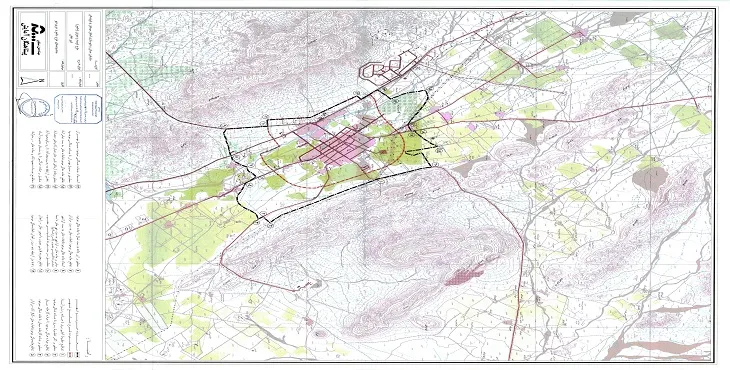 نقشه محدوده و حریم شهر خاش | کیفیت بالا