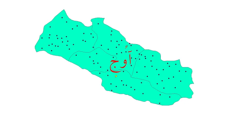 دانلود نقشه شیپ فایل (GIS) تقسیمات سیاسی شهرستان آوج سال 1400