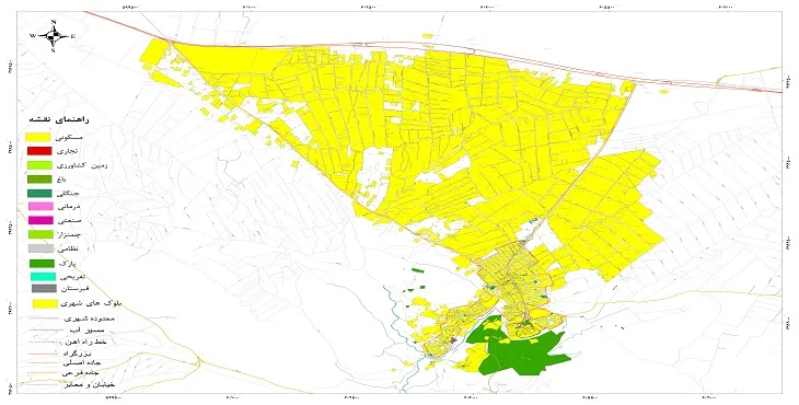 نقشه شیپ فایل (GIS) شهر آبسرد 1404 + عکس با کیفیت