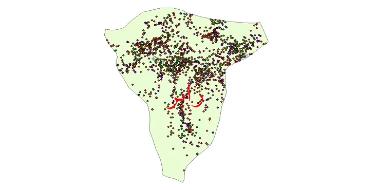 دانلود نقشه شیپ فایل جمعیت نقاط شهری و روستایی شهرستان رابر از سال 1335 تا 1395