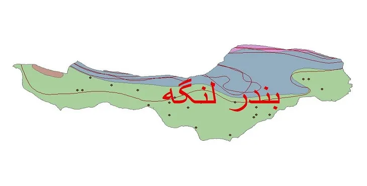 نقشه شیپ فایل اقلیمشناسی شهرستان بندر لنگه + 7 لایه اقلیمی