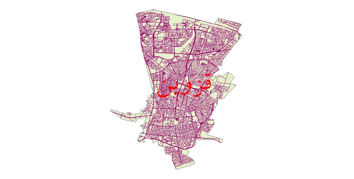 دانلود نقشه شیپ فایل شبکه معابر شهر قزوین