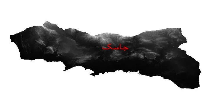 دانلود نقشه دم (DEM) شهرستان جاسک | دقت 30 متر