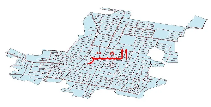 دانلود نقشه شیپ فایل شبکه معابر شهر الشتر
