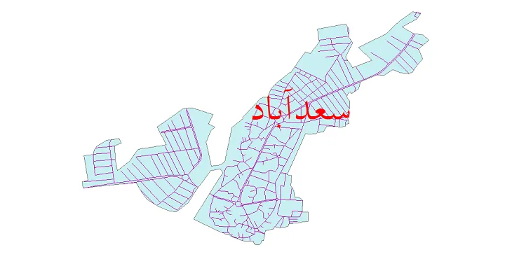 دانلود نقشه شیپ فایل شبکه معابر شهر سعدآباد