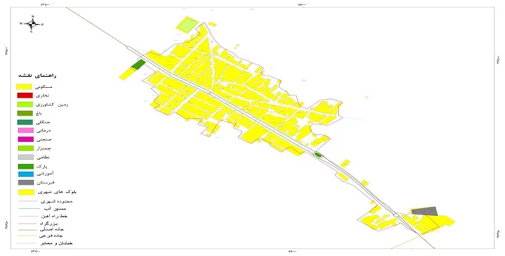 نقشه شیپ فایل (GIS) شهر زرنه 1404 + عکس با کیفیت