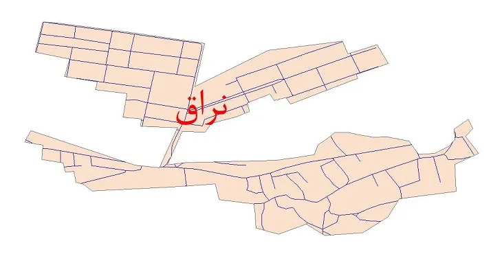 دانلود نقشه شیپ فایل شبکه معابر شهر نراق