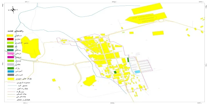 نقشه شیپ فایل (GIS) شهر سیرکان 1404 + عکس با کیفیت
