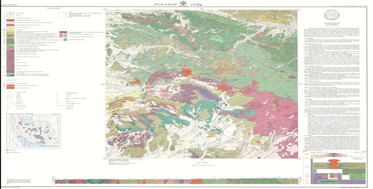 نقشه زمین‌ شناسی محدوده شهری نوک آباد + تصویر با کیفیت بالا