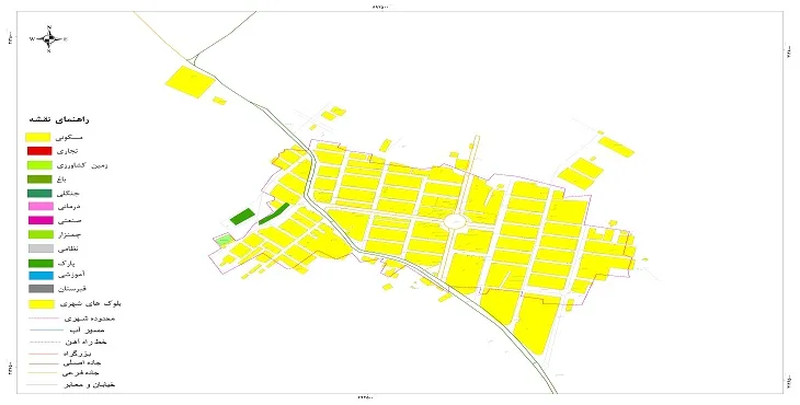 نقشه شیپ فایل (GIS) شهر افزر 1404 + عکس با کیفیت