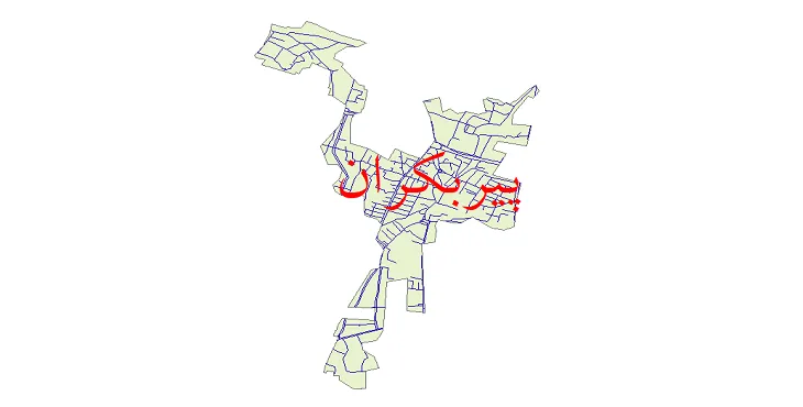 دانلود نقشه شیپ فایل شبکه معابر شهر پیربکران