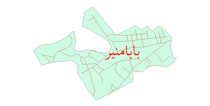 دانلود نقشه شیپ فایل شبکه معابر شهر بابامنیر