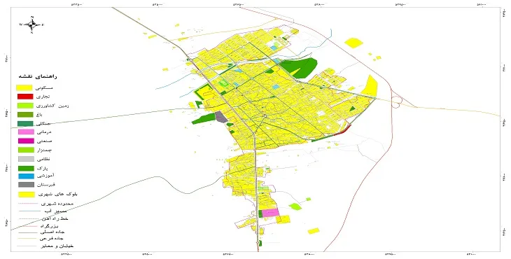 نقشه شیپ فایل (GIS) شهر خورموج 1404 + عکس با کیفیت