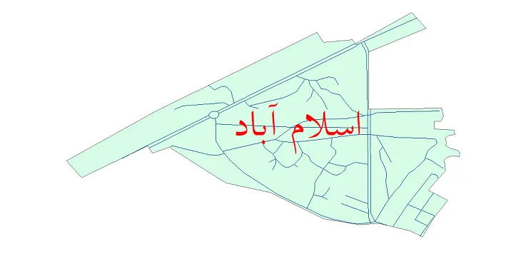 دانلود نقشه شیپ فایل شبکه معابر شهر اسلام آباد پارس آباد