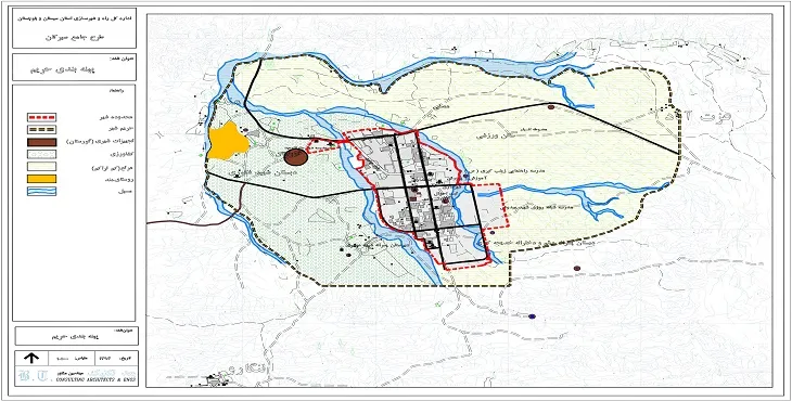 نقشه محدوده و حریم شهر سیرکان | کیفیت بالا