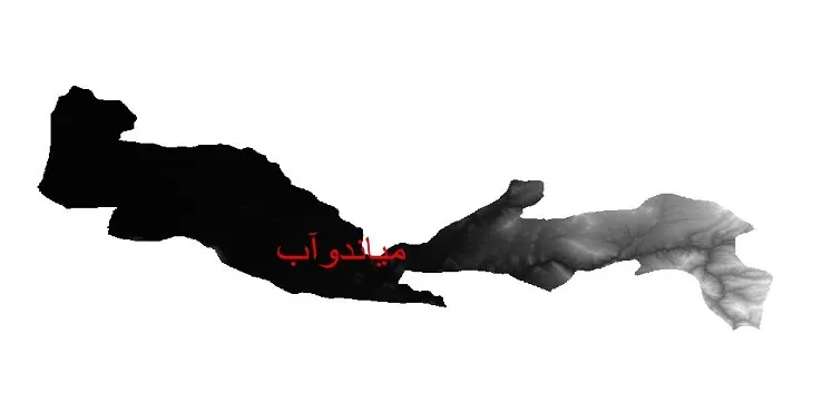 دانلود نقشه دم (DEM) شهرستان میاندوآب | دقت 30 متر