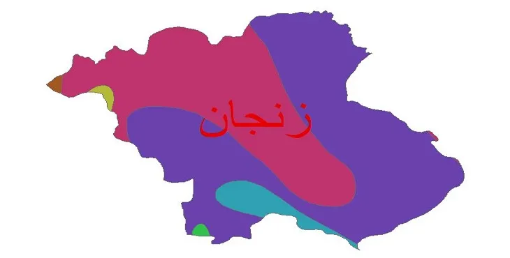 نقشه شیپ‌ فایل اقلیم‌شناسی شهرستان زنجان + 7 لایه اقلیمی
