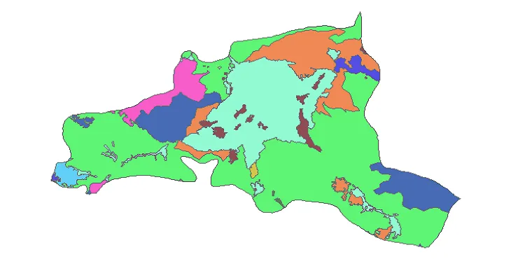 بروزترین نقشه شیپ فایل کاربری اراضی شهرستان گلپایگان + PDF