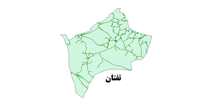 جدیدترین نقشه شیپ فایل راه های شهرستان تفتان + PDF