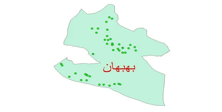 دانلود نقشه شیپ فایل کیفیت آب چاه های شهرستان بهبهان