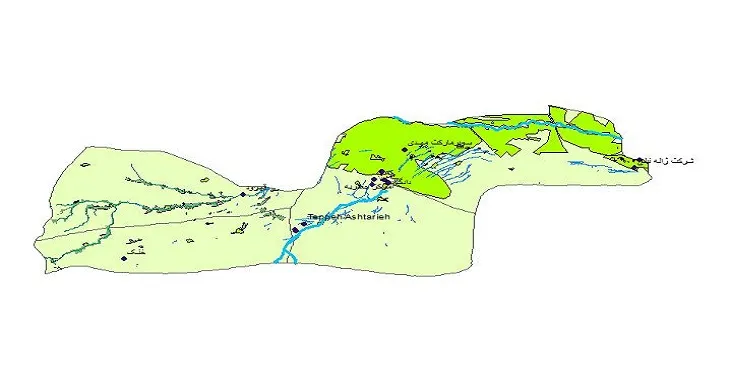 دانلود نقشه های شیپ فایل شهرستان جعفرآباد + کاملترین لایه GIS