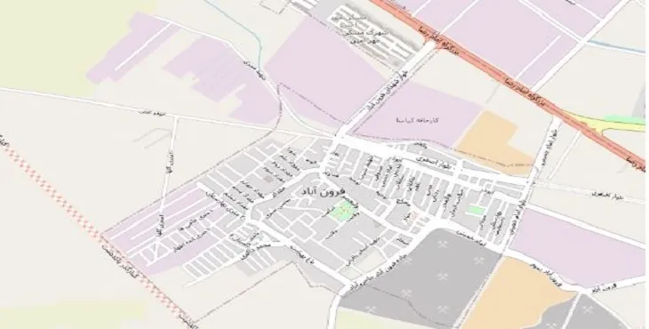 دانلود نقشه شهر فرون آباد + pdf با کیفیت بالا