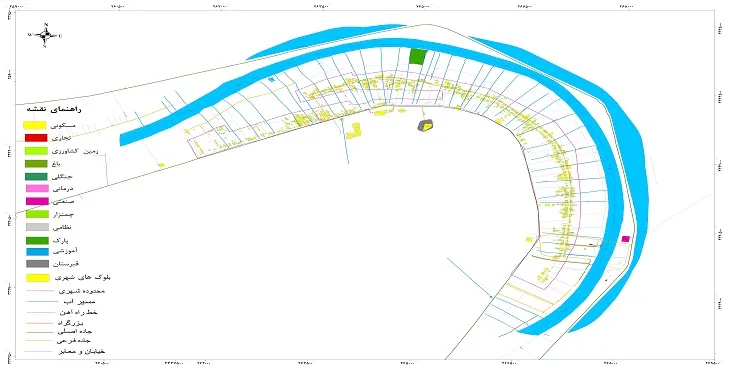 نقشه شیپ فایل (GIS) شهر چوئبده 1404 + عکس با کیفیت