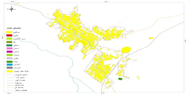 نقشه شیپ فایل (GIS) شهر دژکرد 1404 + عکس با کیفیت