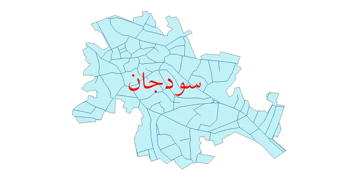 دانلود نقشه شیپ فایل شبکه معابر شهر سودجان