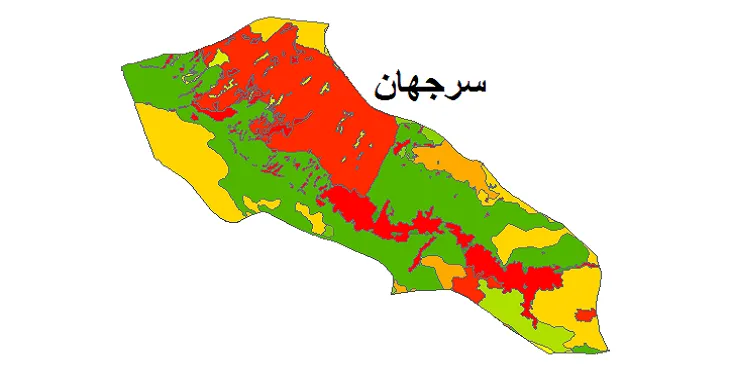 بروزترین نقشه شیپ فایل کاربری اراضی شهرستان سرچهان + PDF
